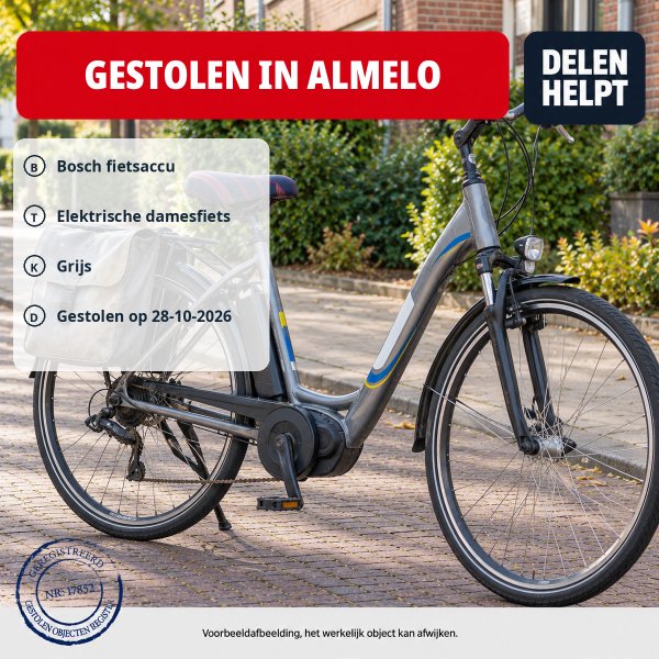 Gestolen Fiets Bosch fietsaccu